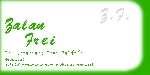 zalan frei business card